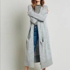 Long Free People Alpaca Blend Cardigan
